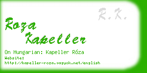roza kapeller business card